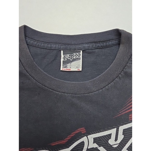 VTG 90s Fox Riders Racing Big Logo Dirt Bike Motorcycle Black Mens XL USA Made - Picture 3 of 7